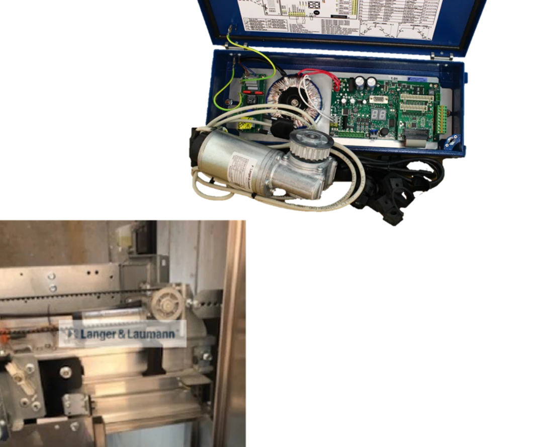 MOD-paket dörrombyggnad, Langer&L, Otis GMP900, Motor höger