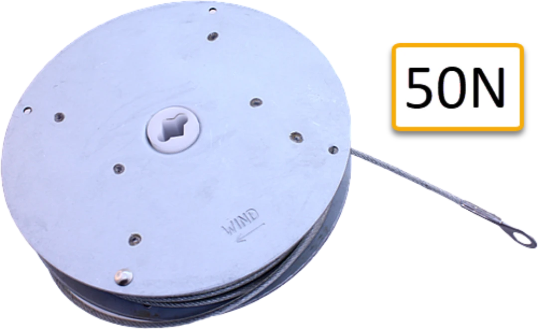 Spirator ø127mm, 50N, med Kombi-infästning rund/rektang.