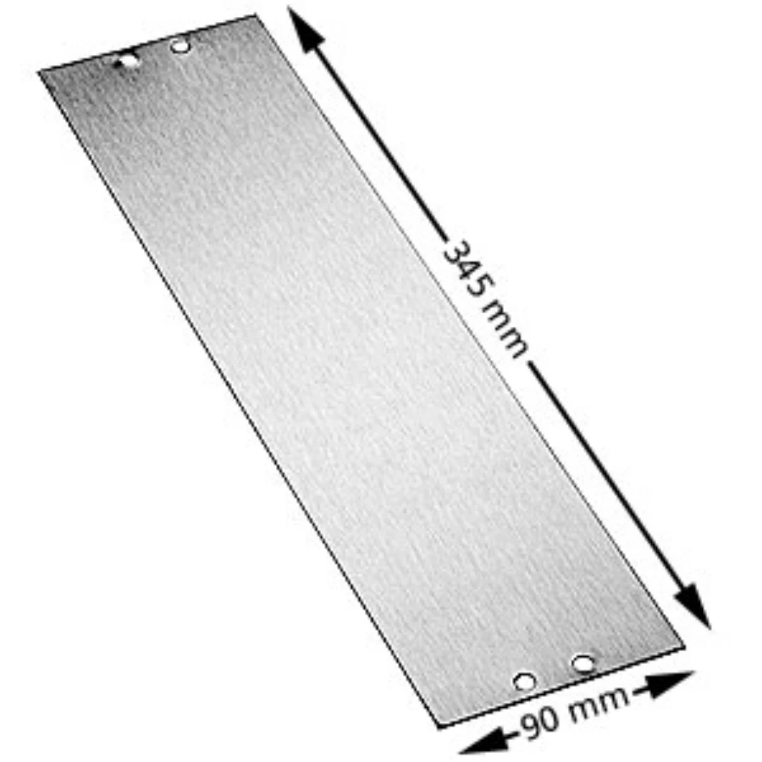Plåt för bygelhandtag, långt, aluminium