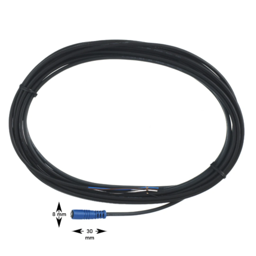 Kabel, mottagare, CEDES, MiniMax, blå, 5m