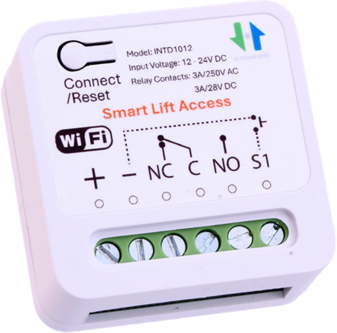 Smart Lift Relä, Wifi, 12/24VDC, fjärrstyrning hissfunktioner