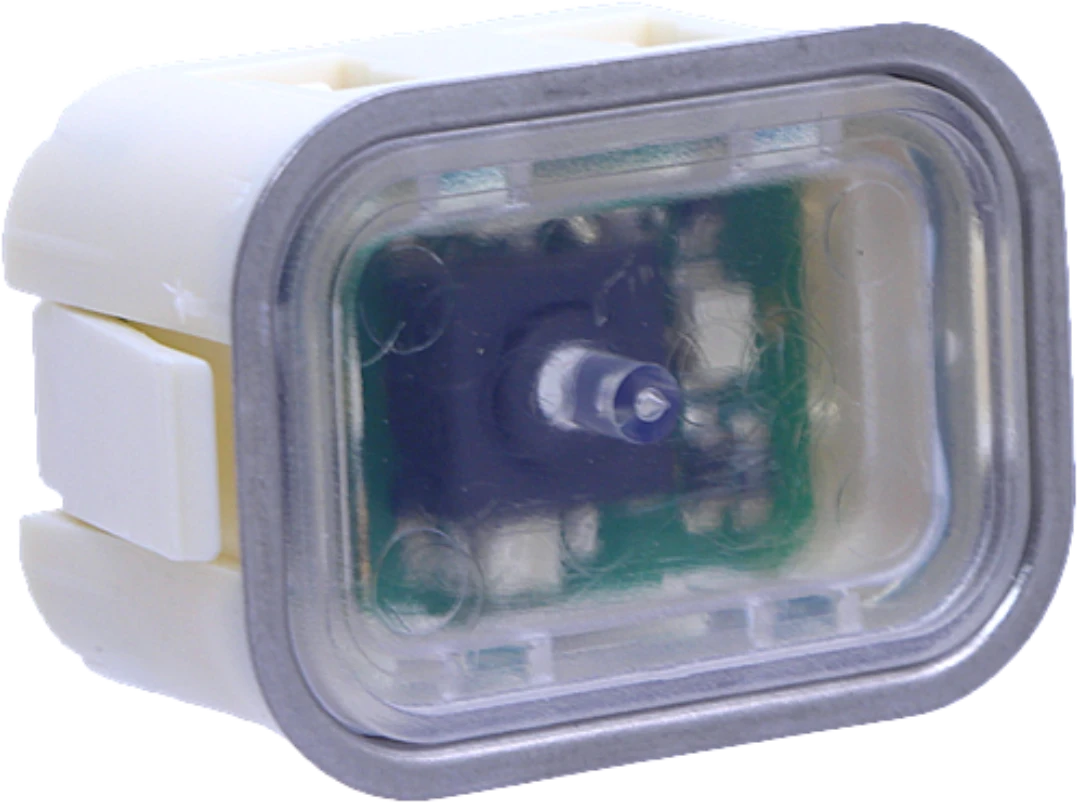 Tryckknapp, HM-2535-S, skruvanslutning, gul LED