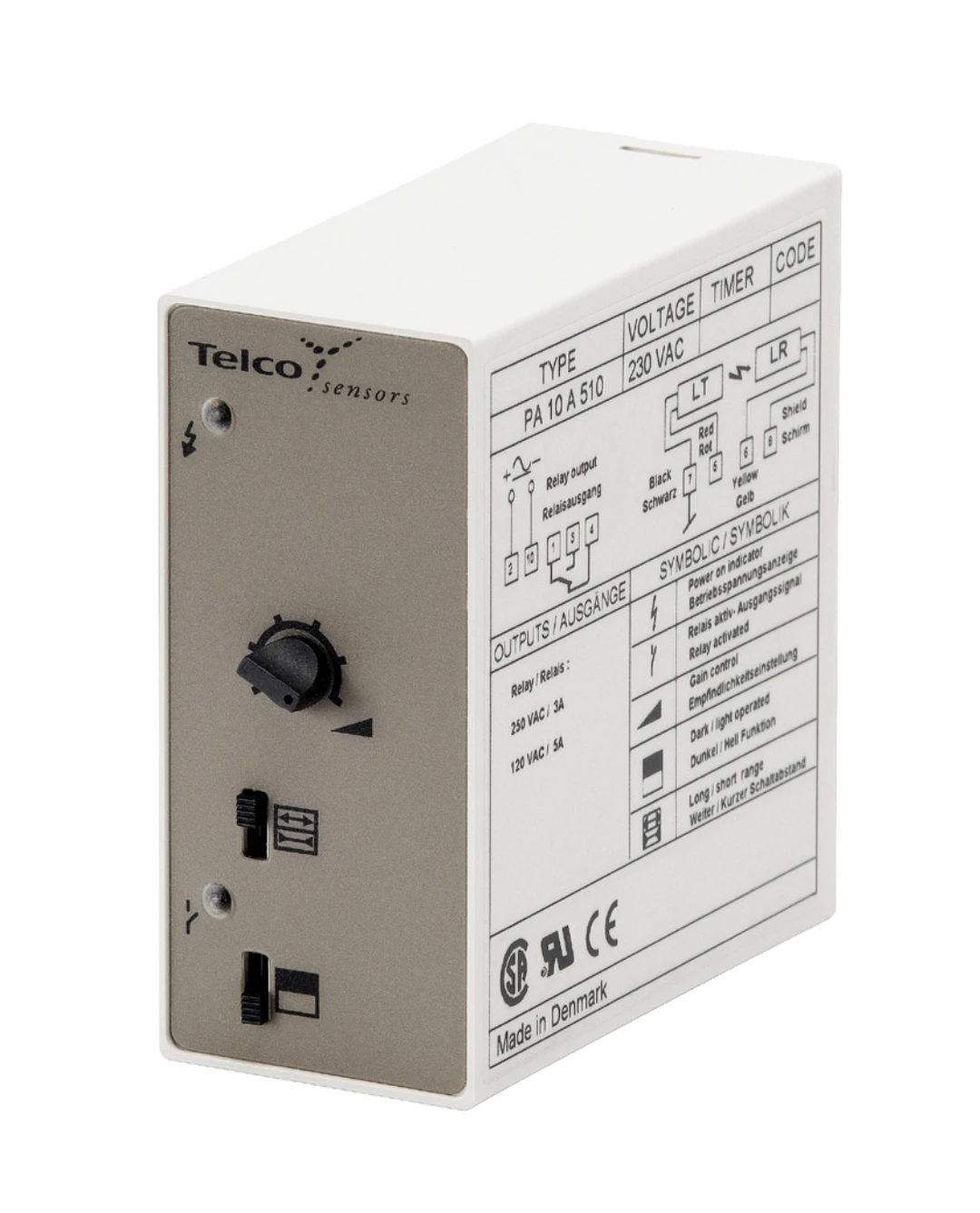 Fotocellsförstärkare, Telco, PA 10B 510, 230VAC