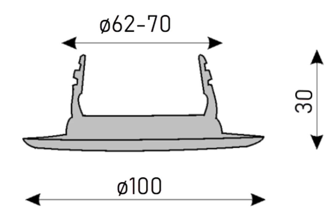 LED Spotlight, EN81-71, 495lm, 12V, kromat