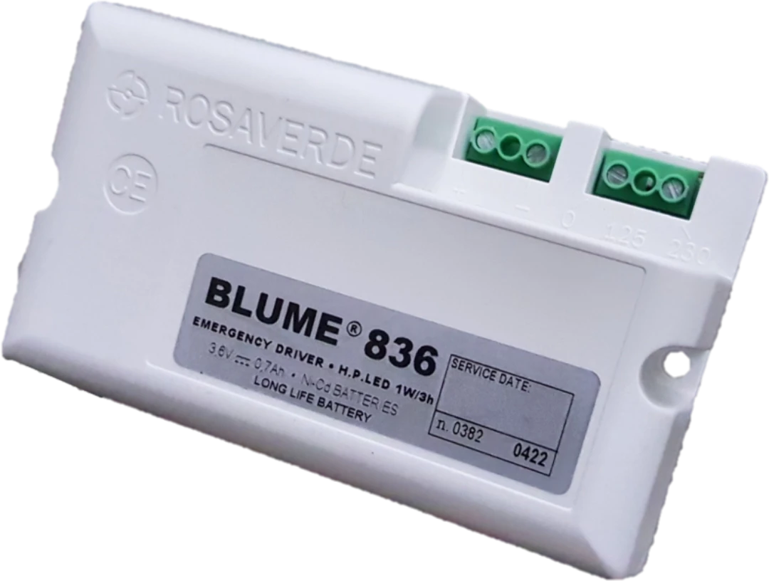 Nödaggregat, Blume 836, med batteri för 3h, 3,6V/0,7Ah