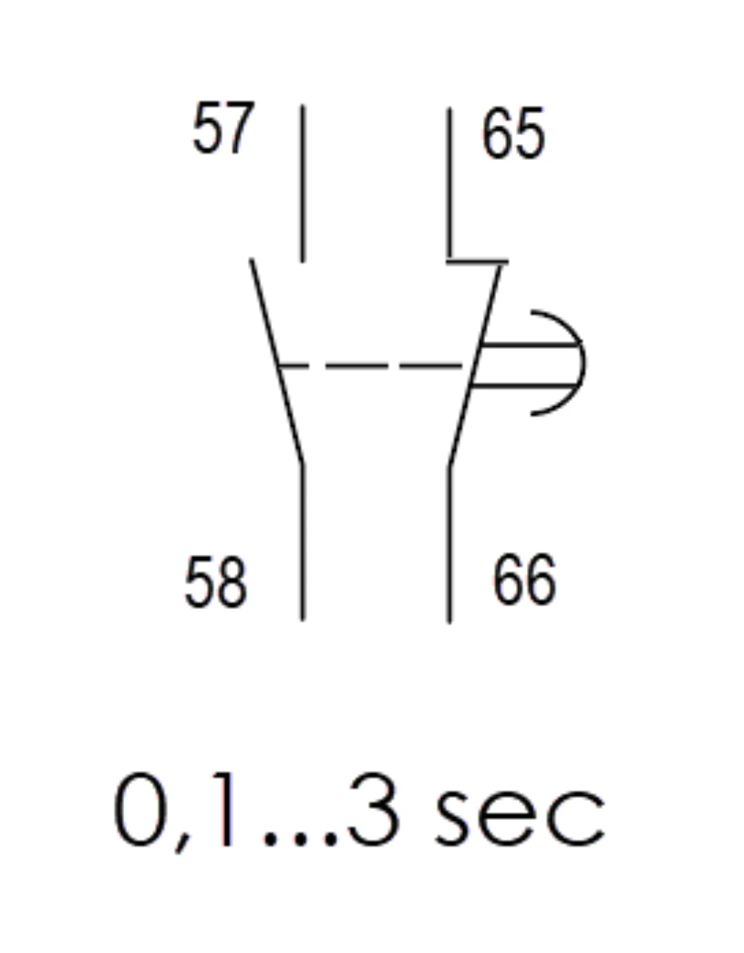 Tidblock, Schneider/Telemec., LADT0, ON DELAY. 0,1-3s, 1NO+1NC
