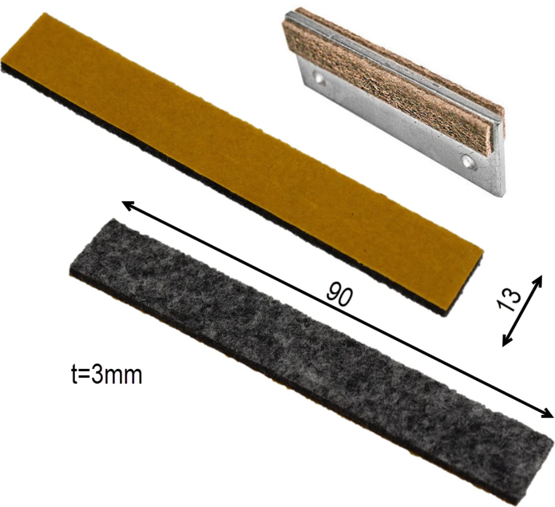 Filtremsa understyrning, Thyssen M2ZS4/M2TS4, 90x13x3mm, självhäftande