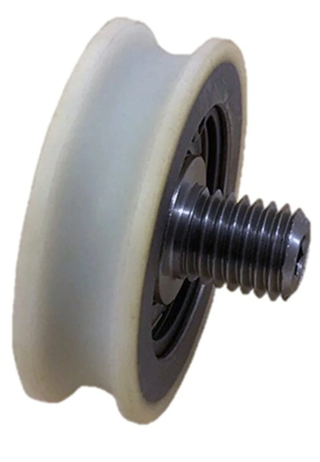 Bärrulle stål/VU96°, Fermator , ø48/42x14mm, U-spår, M12x14mm axel