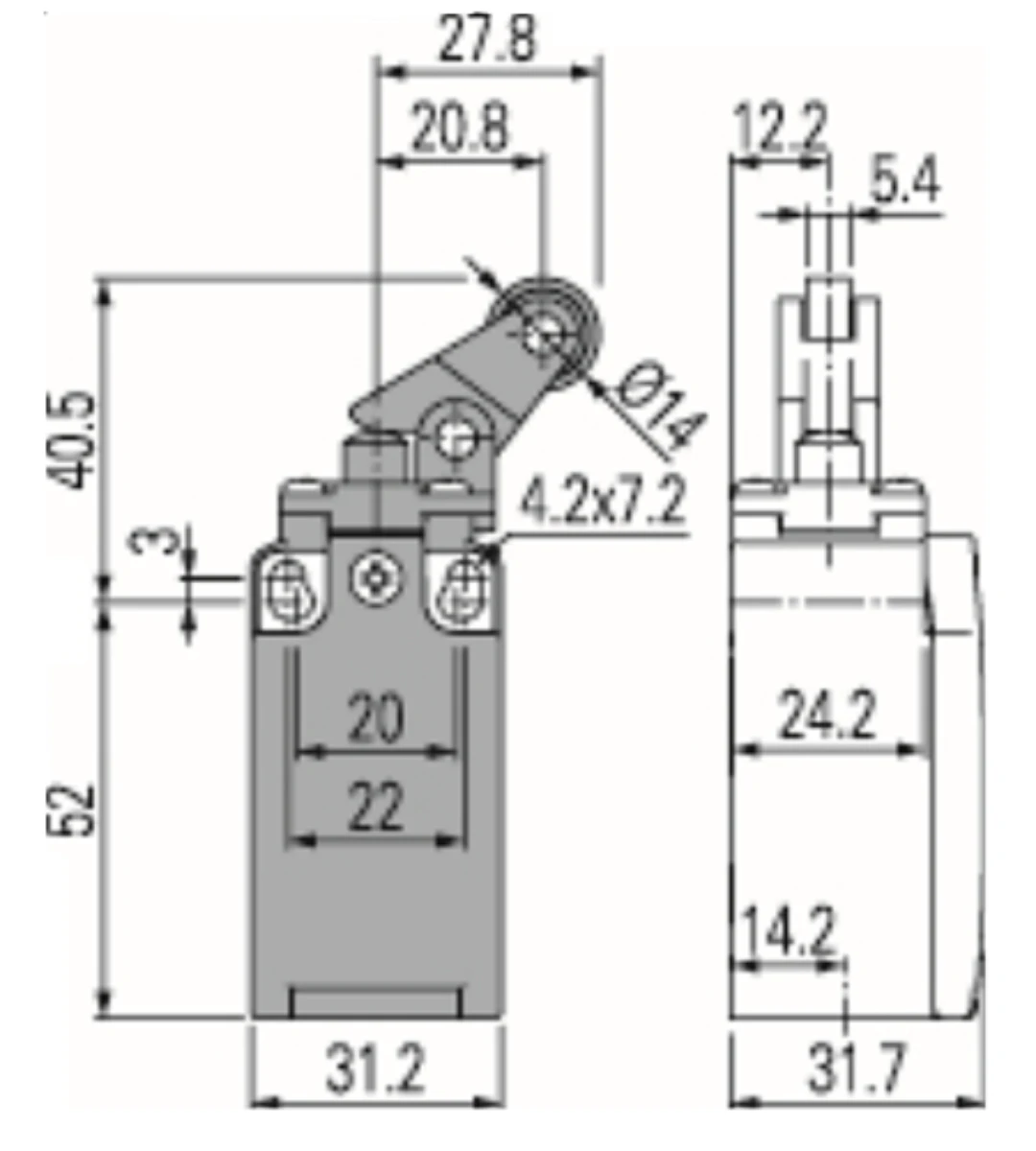 Gränsbrytare, Pizzato, FR605-M2