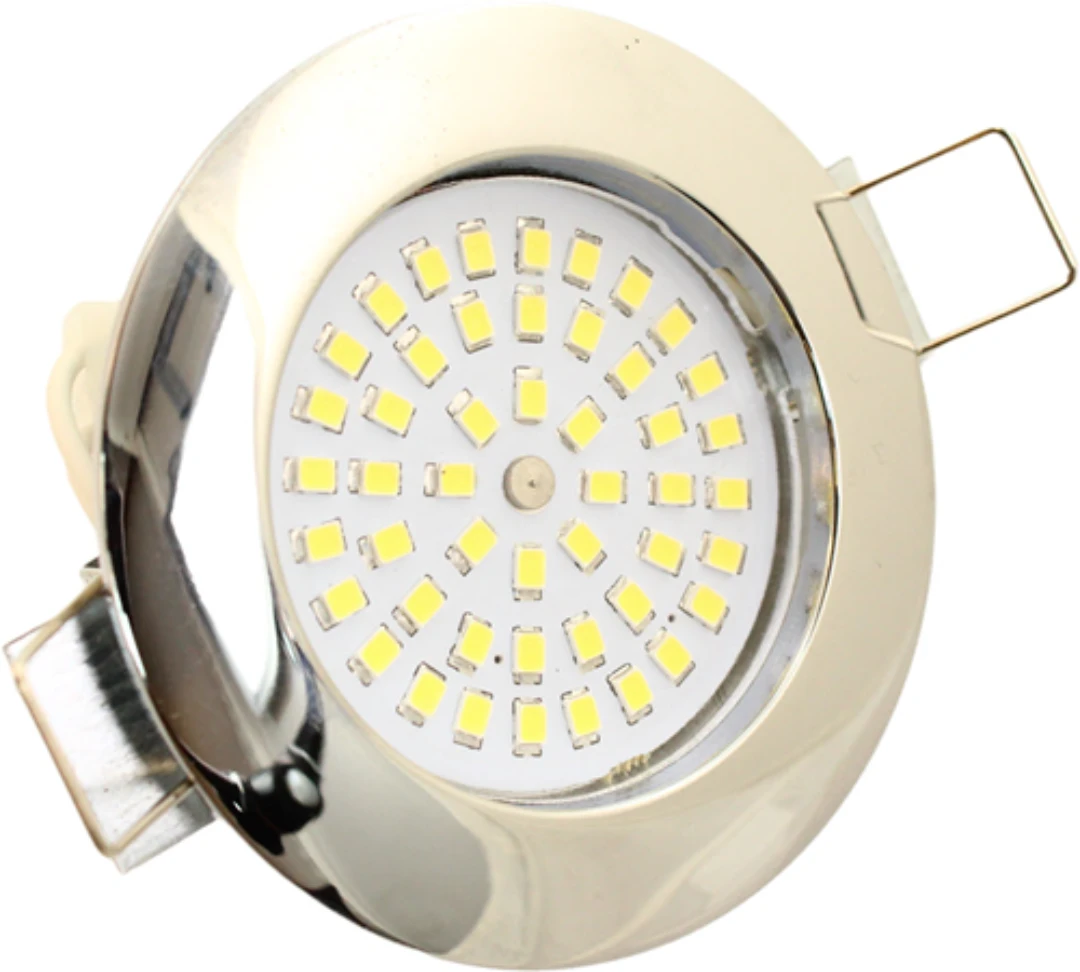 LED-kit Korgbel., Set Spots kromat klar, 6x495lm, Nödljus, 12V/230V