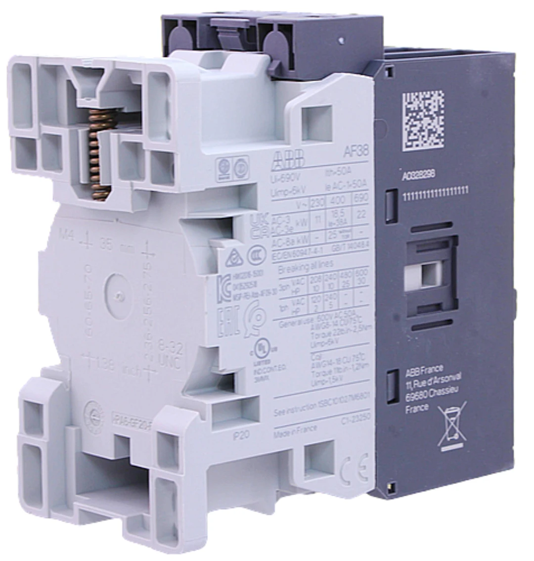 Kontaktor, ABB AF38, 48-130V AC+DC, Skruvansl., 38A/18,5kW
