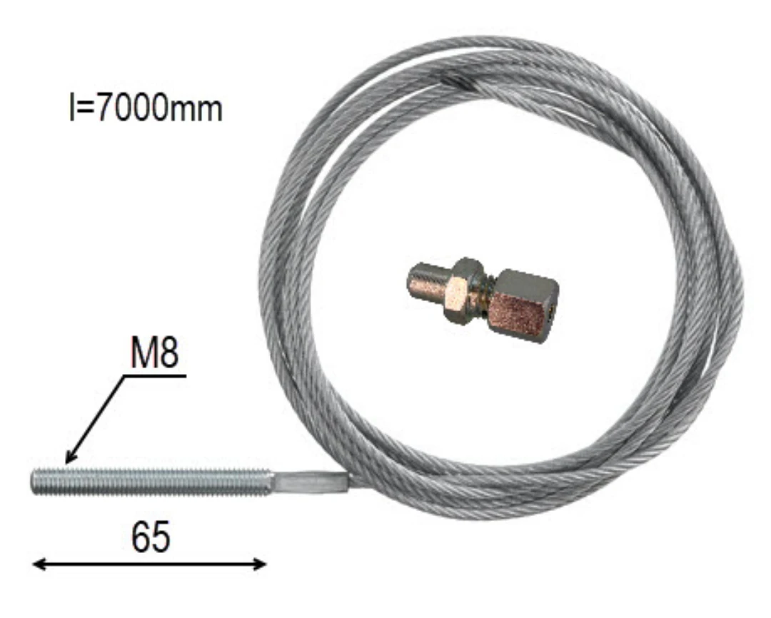 Synkvajer, Passar Selcom/Wittur, l=7000mm, ø=3mm, Universal