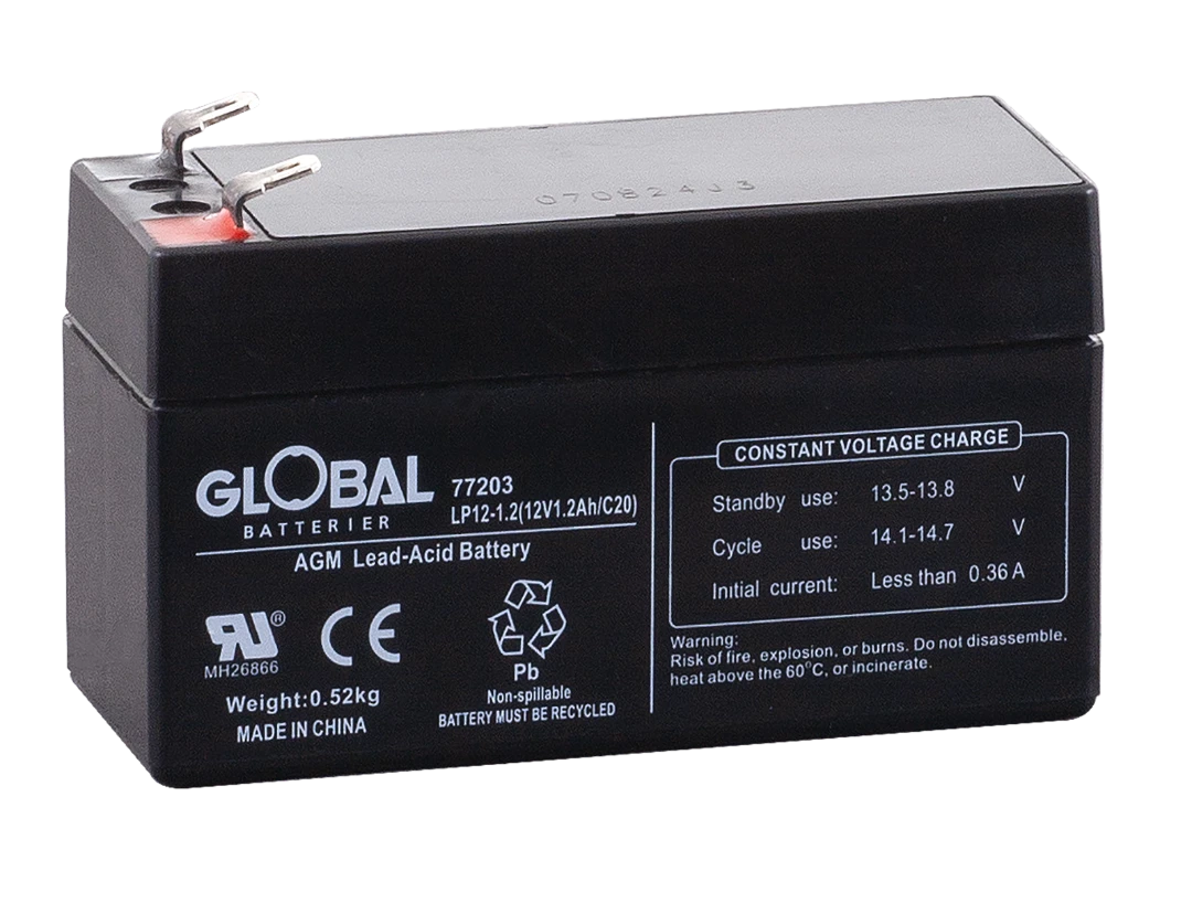Batteri, Global, 12V, 1.2Ah, AGM