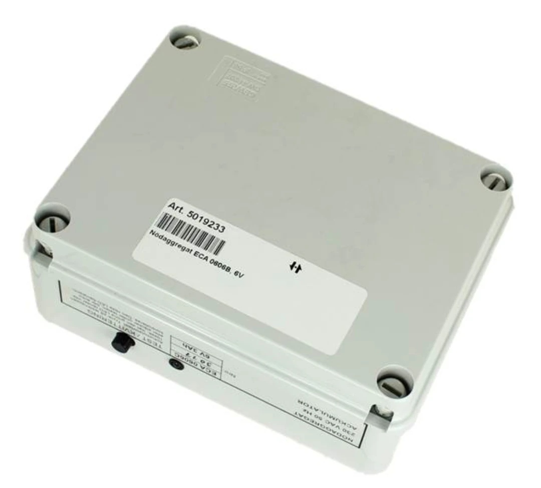 Nödaggregat ECA 0606B, 230VAC/6VDC, NO-kontakt