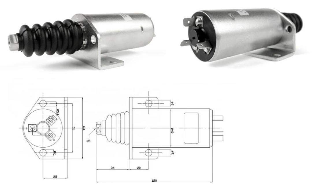Magnet, HYAB, 25040/NL/DA, S=25mm, D=40mm, 26N, ED100% vid 12VDC