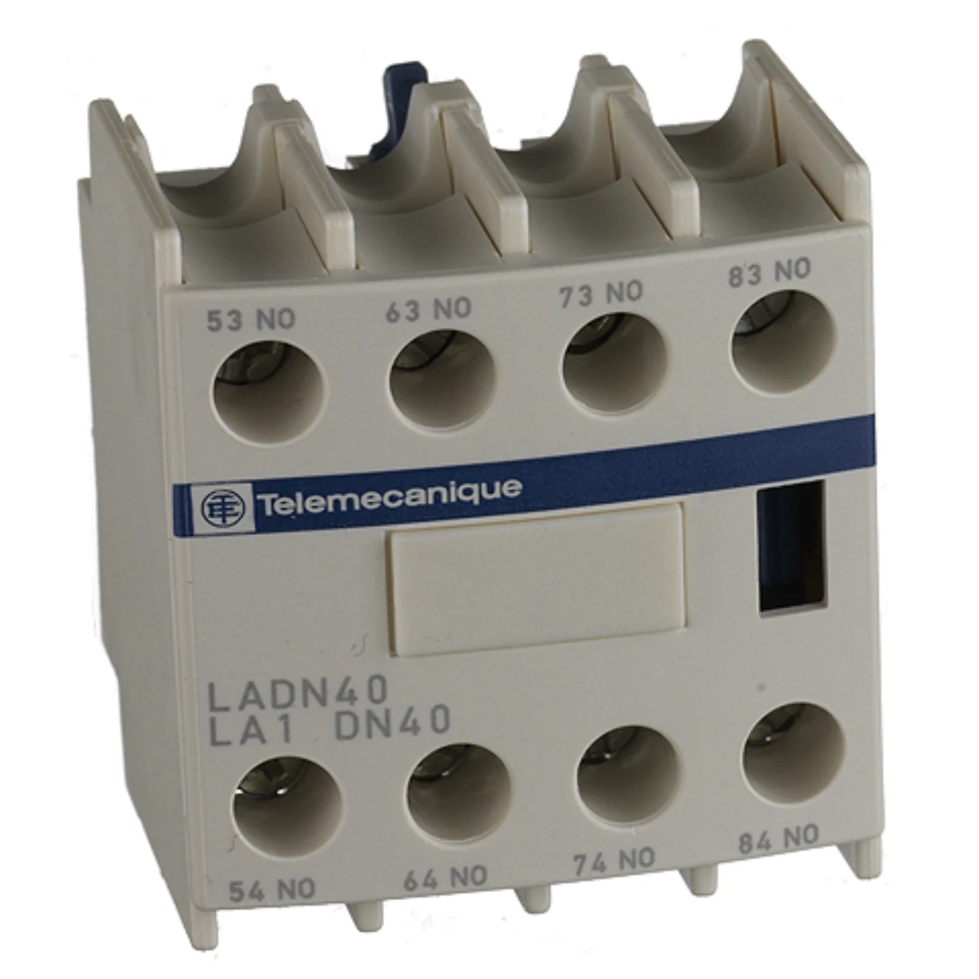Hjälpkontaktblock, Schneider/Telemec., LADN40, 4NO, TeSys D