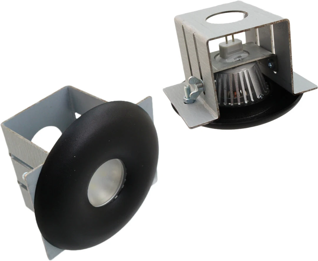 Spot LED, Sodimas, Antivandal, passar 5019005, 4W, svart, Kit