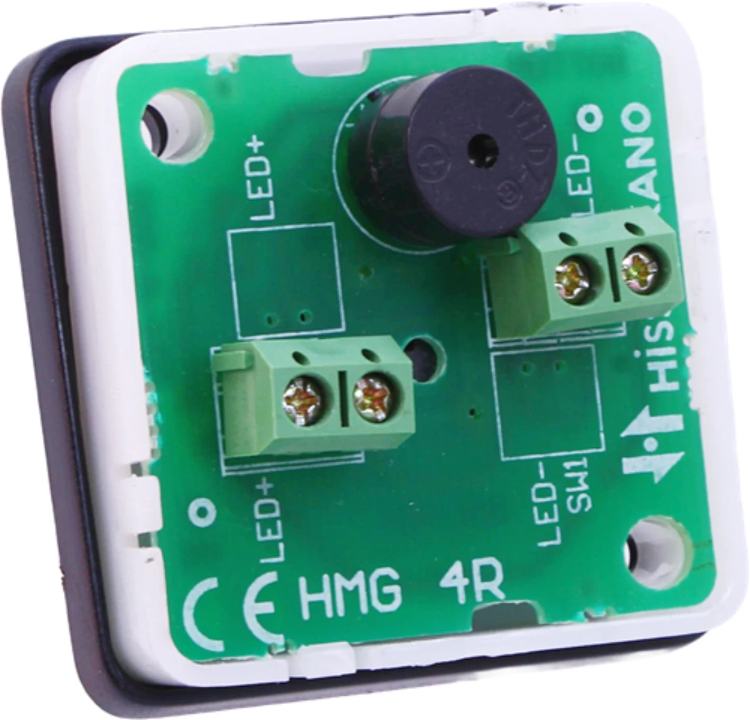 Knapp, HMG4, blå LED, trycke svart, ''1''