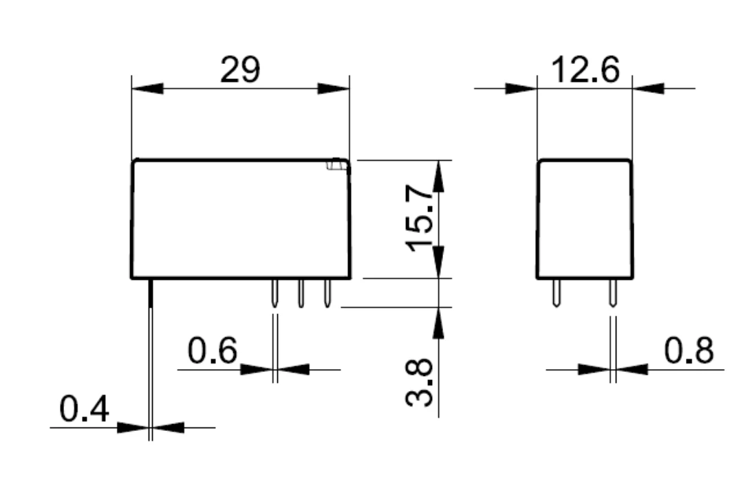 Printrelä, Finder, 24VDC, 12A, 1CO-kontakt