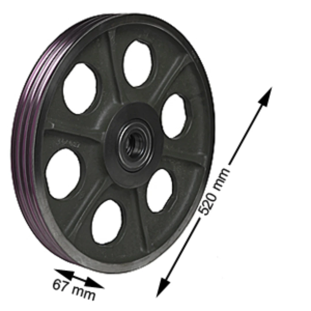 Brythjul, KONE, 520-3x13, P19, för 50mm axel, b: 67mm
