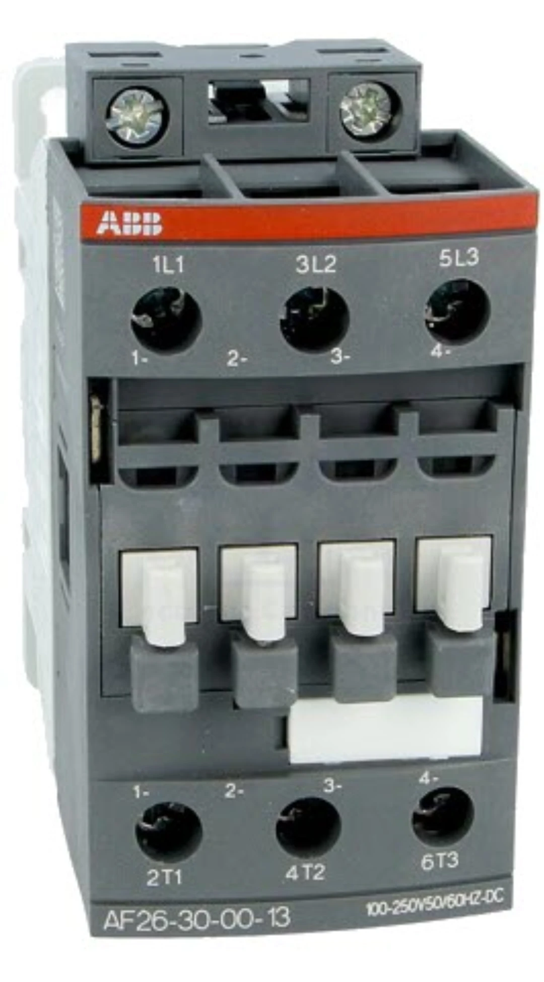 Kontaktor, ABB AF26, 48-130V AC+DC, Skruvansl., 26A/11kW