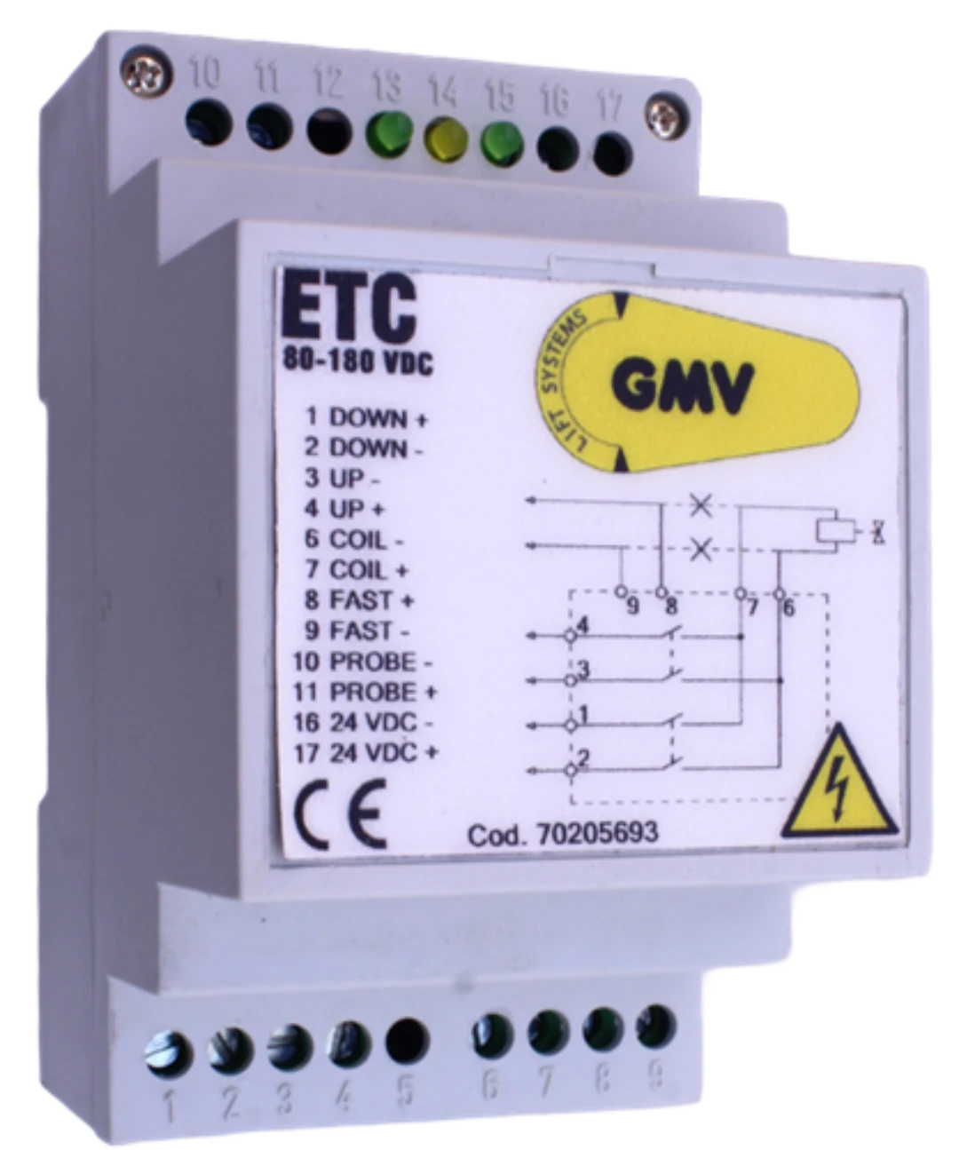 Reglerkort ETC, ersättning för GMV -3100 -E2, för Spole 80-180VDC