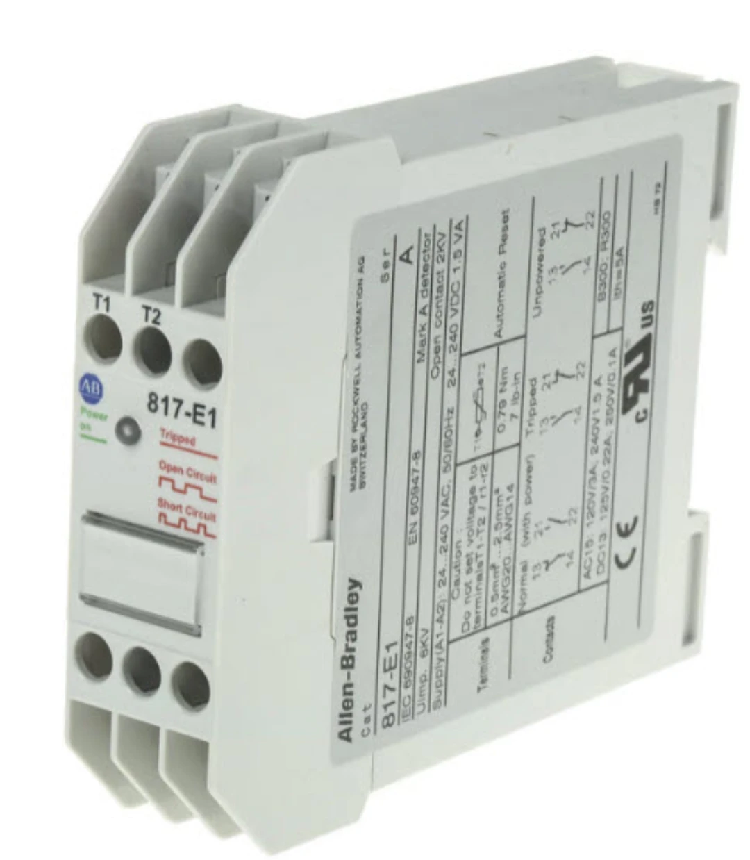 Termistorrelä, Allen Bradley, 24-240VAC/DC, Auto-Reset