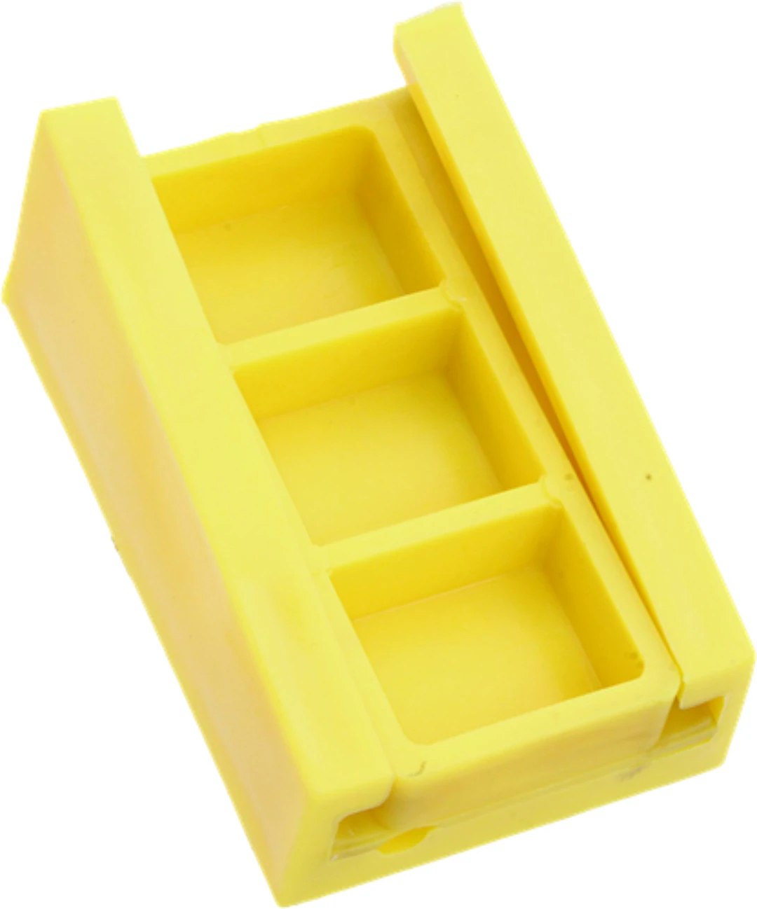 Korgkabelklämma, flat, max 18 ledare, gul, 60x100mm