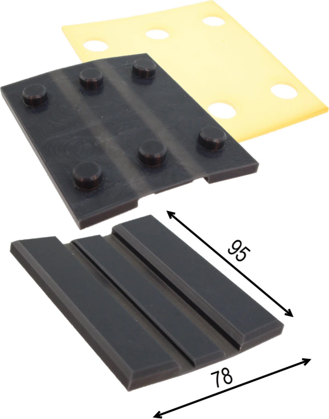 Styrskofoder, EKS PEC, 95x25x28, Gejd 10mm, med dämpning