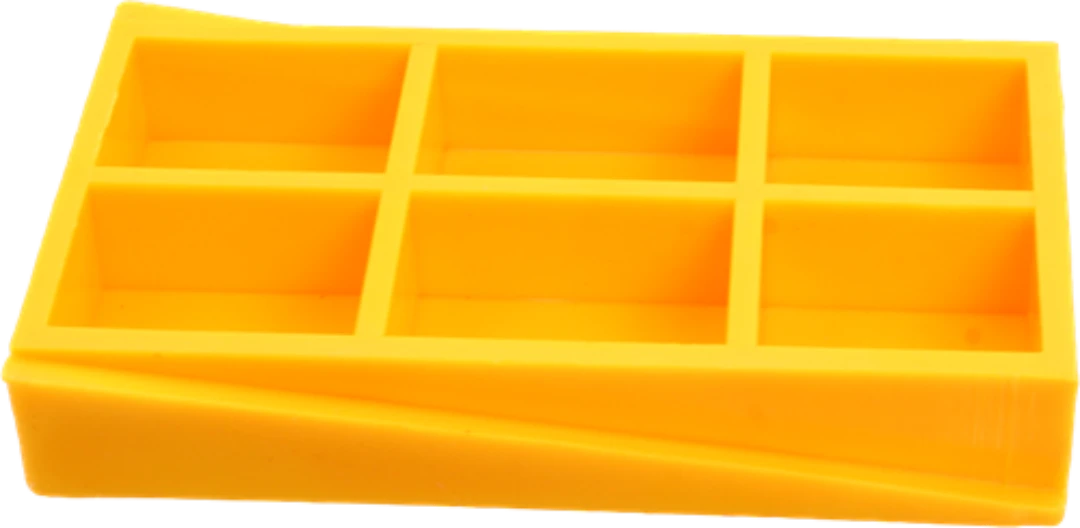 Korgkabelklämma, flat, max 24 ledare, gul, 122x89mm