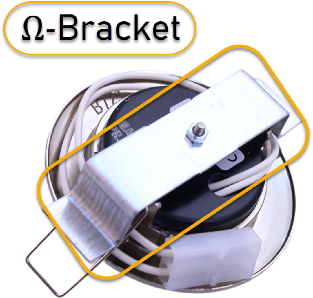 LED-kit Korgbel., Set Spots kromat satin, 6x495lm, Nödljus, 12V/230V