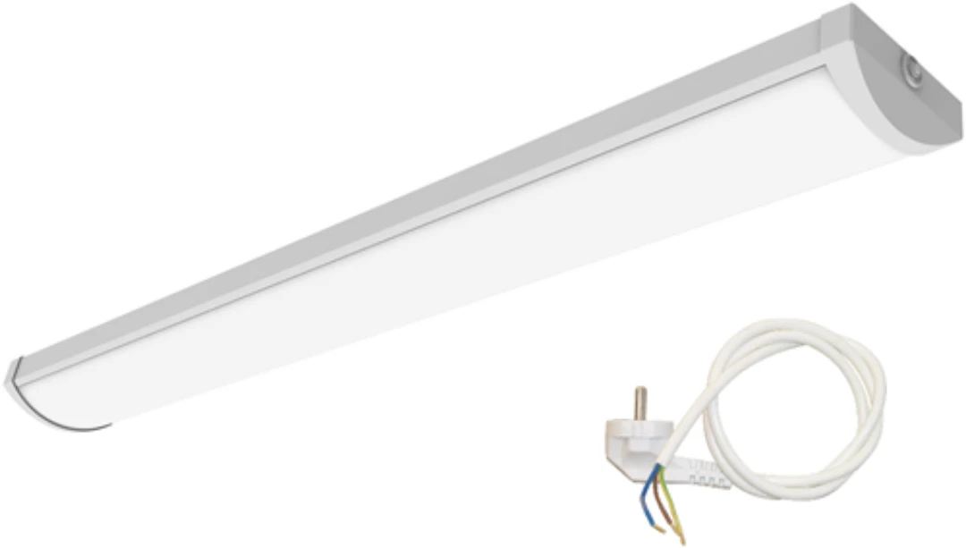 LED armatur, ersätter 2x28W/T5, med stickpropp, 1210x145x65 mm