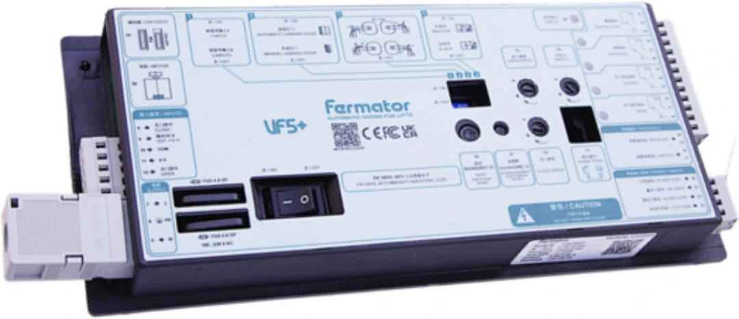 Dörrstyrning, Fermator VF5+, höger, engelsk label