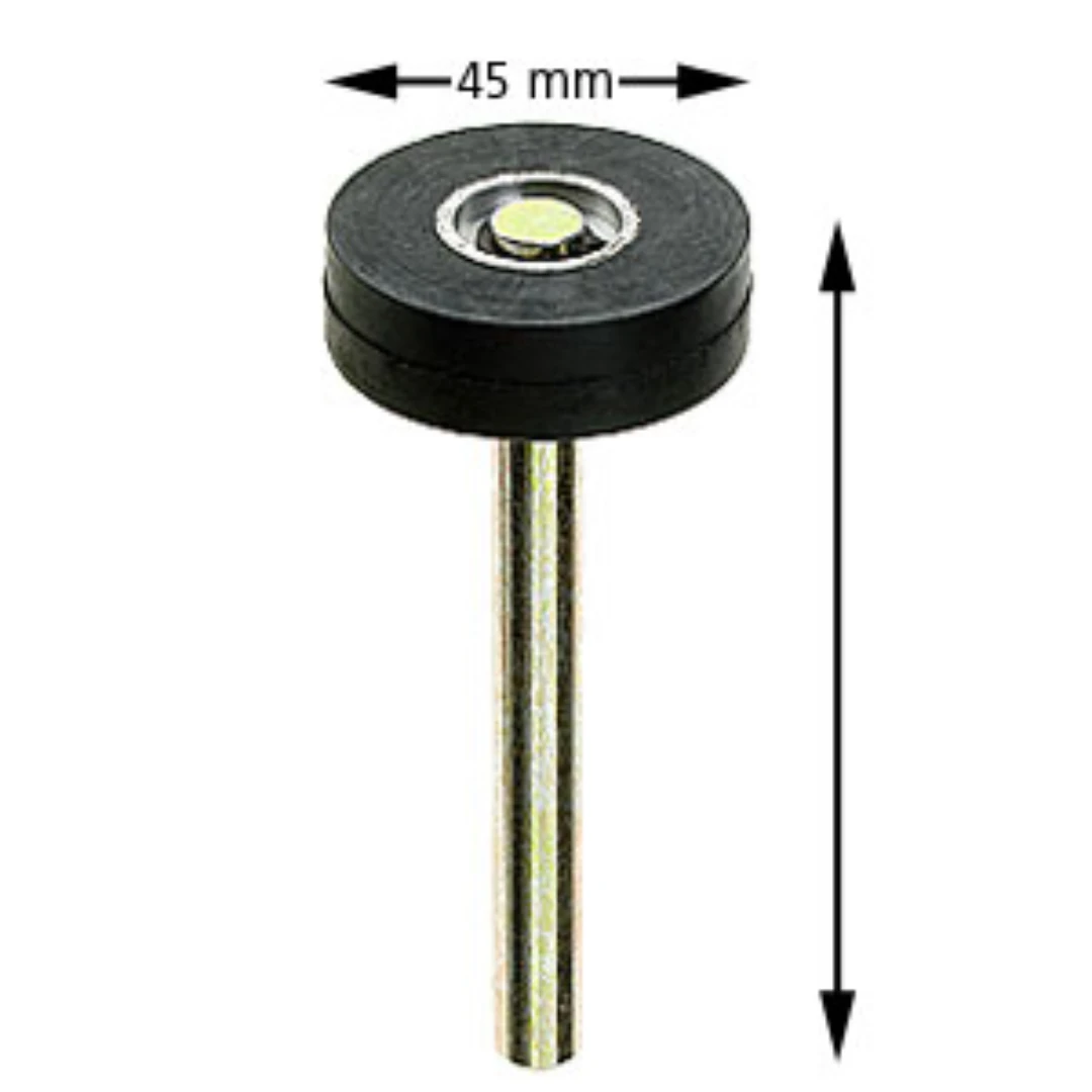 Låsrulle med axel, 10x50mm, 45mm rulle