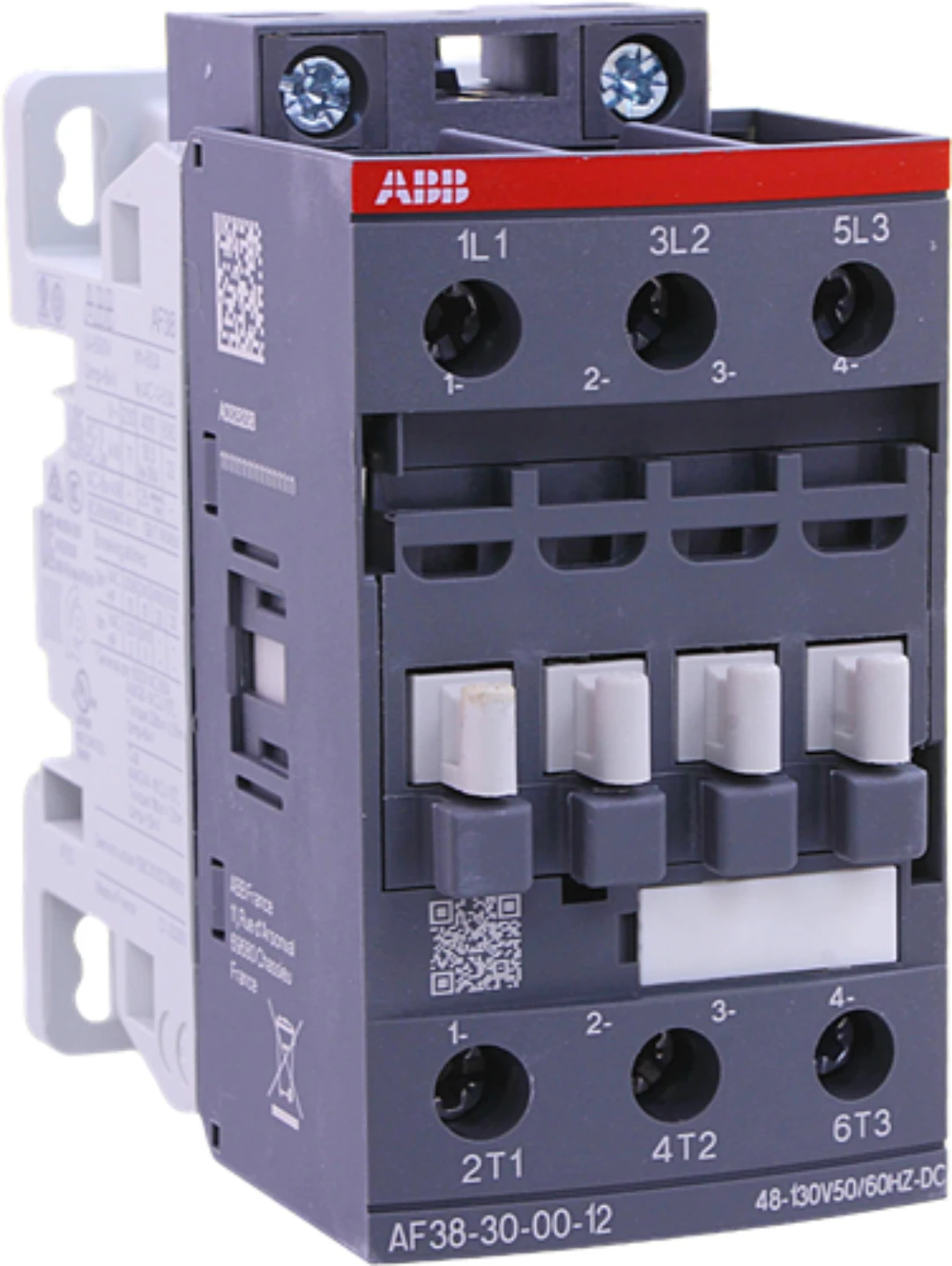 Kontaktor, ABB AF38, 48-130V AC+DC, Skruvansl., 38A/18,5kW