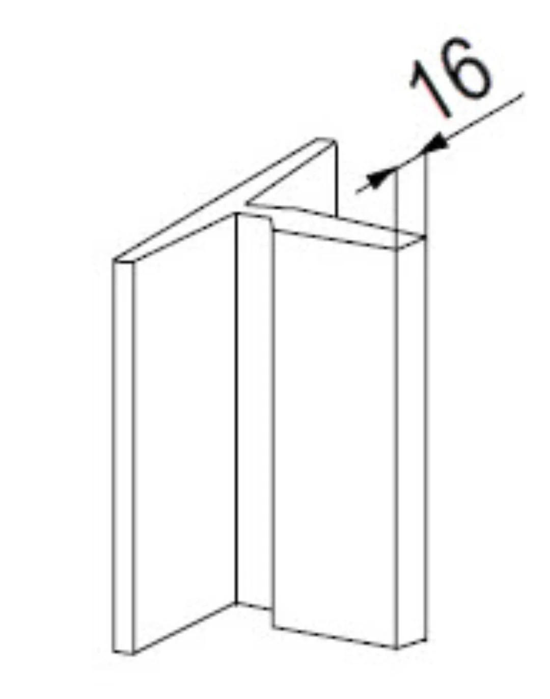 Styrskofoder, passar KONE, 140x30x30/16mm, vikbart, med vårtor