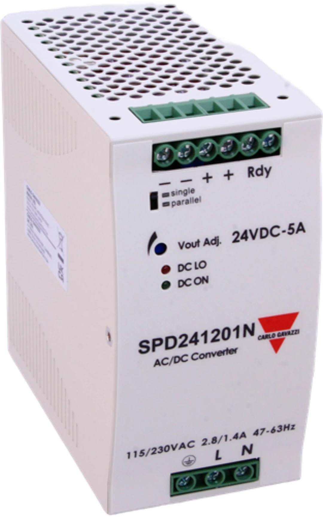 Nätaggregat, Carlo Gavazzi, SPD241201N, 230VAC/24VDC/5A/120W