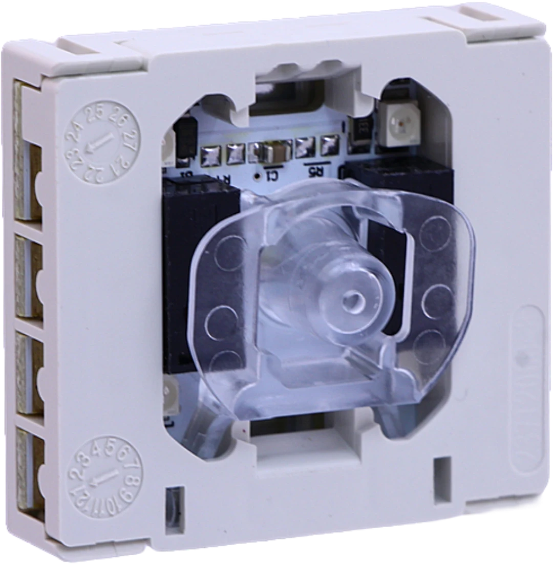 Kontaktblock/Knappelement, DMG, BF, 1CO+1NO kontakt 12/24VDC, röd LED