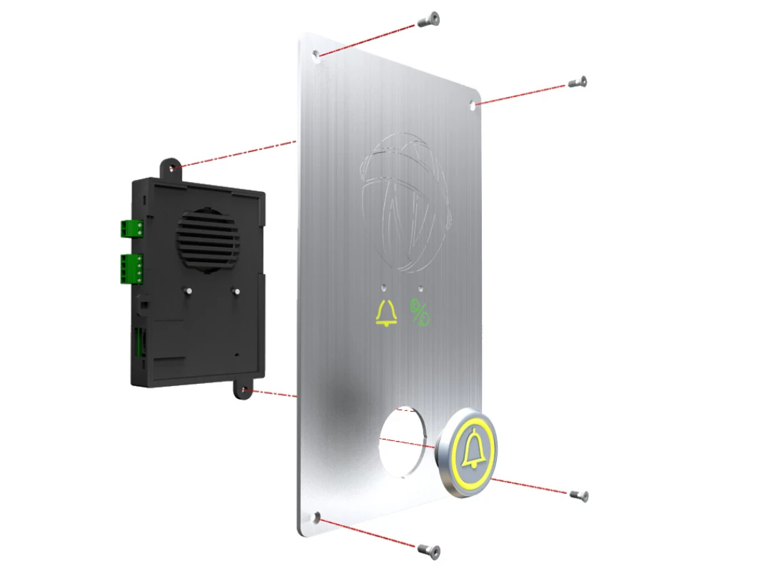 Nödtelefon, ANEP S-BOX, infälld m pictogram o knapp