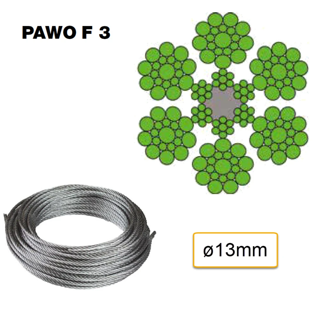 Lina, G Wolf PAWO F3, 13mm, 8x19S-FC (stålförstärkt), anpassad/meter