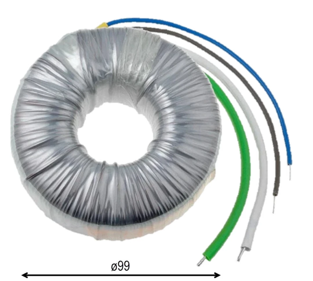 Transformator, Toroid, P:230V, S:11/18/48V, 75VA, 50-60Hz, ø100mm