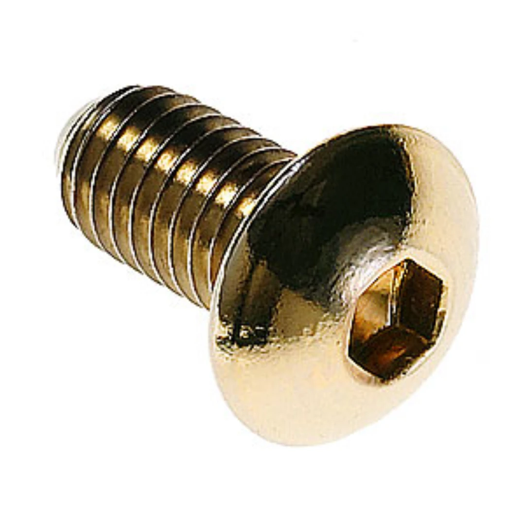 Skruv, insex, M4x10, guld