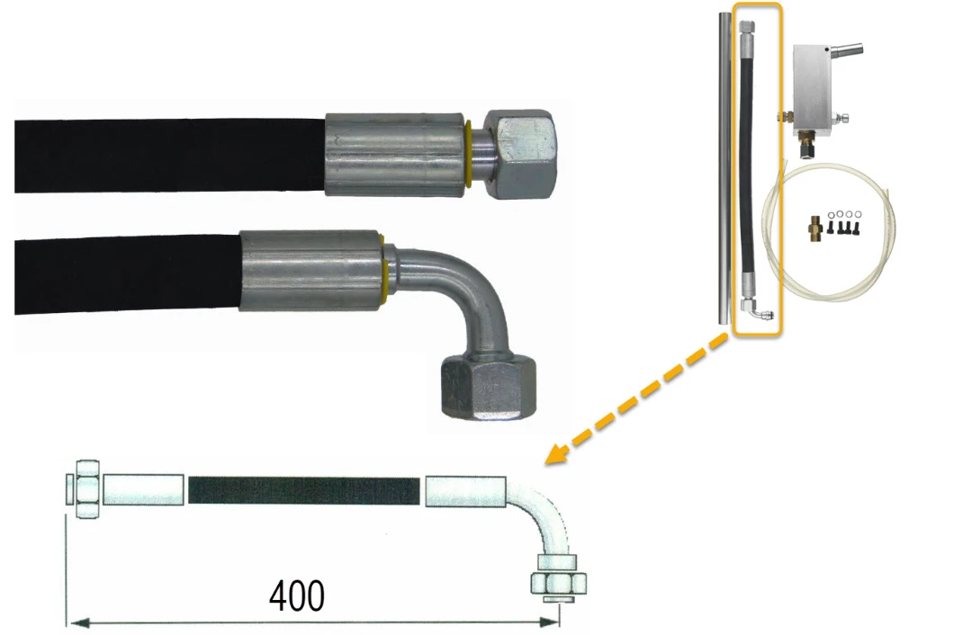 Hydraulslang, Beringer/Bucher, för handpump