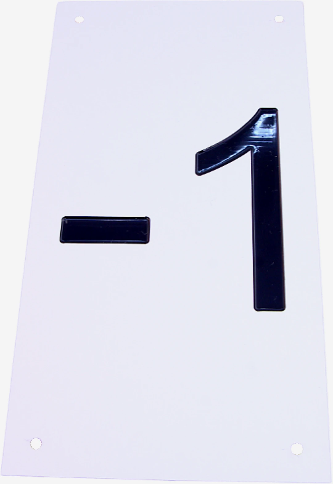 Tryckplåt, aluminium, med symbol ''-1'', 99x189mm