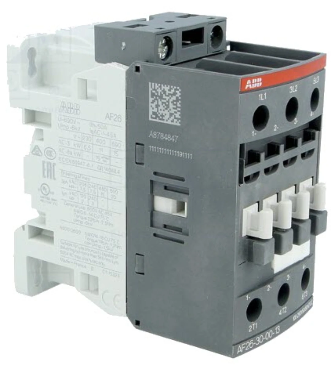 Kontaktor, ABB AF26, 24-60V AC+DC, Skruvansl., 26A/11kW