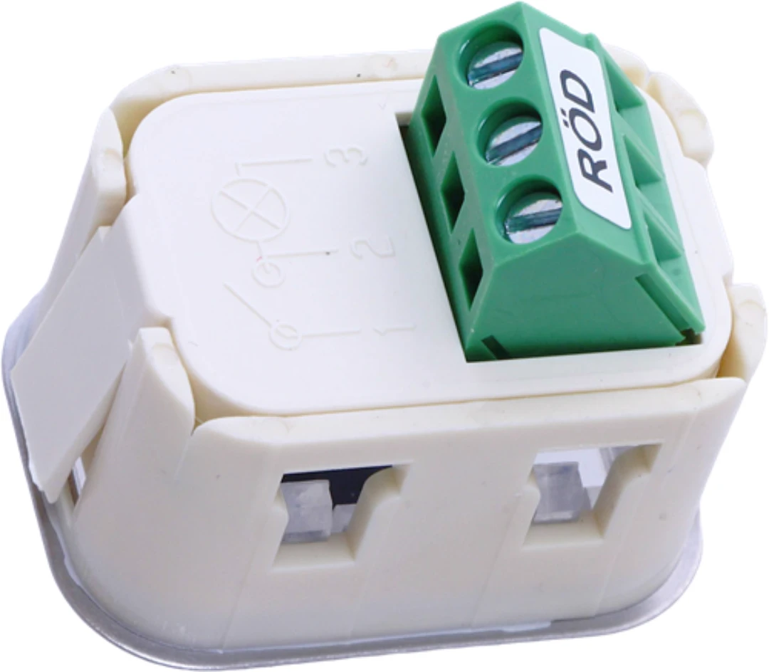 Knapp, HM-2535-S, röd LED, utan tryckbricka