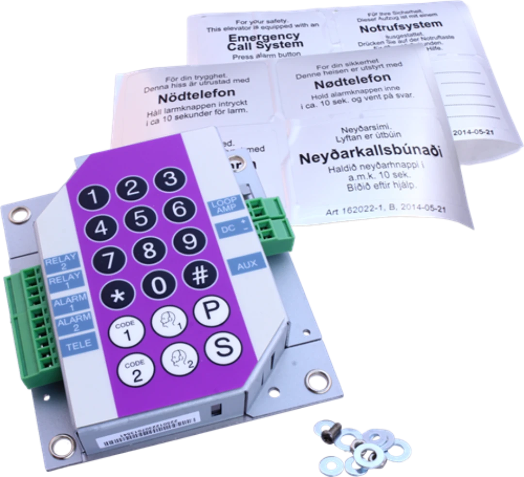 Nödtelefon, FältCom DUO Flex PSTN, mont. bakom panel