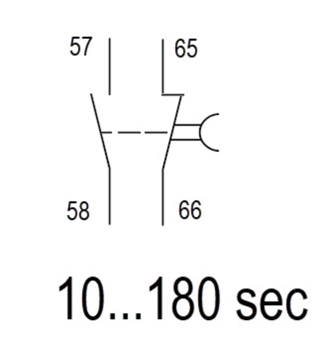 Tidblock, Schneider/Telemcanique, LADR4, OFF DELAY 10-180s, 1NO/1NC