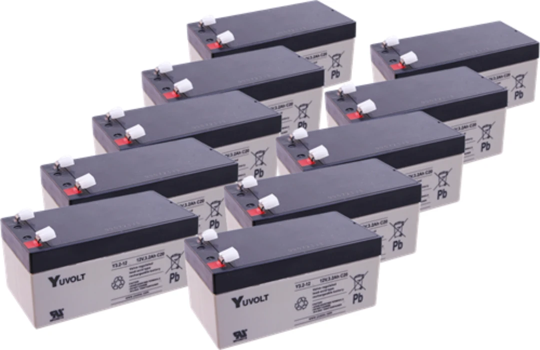 10pack Batteri, 12V/3.2Ah
