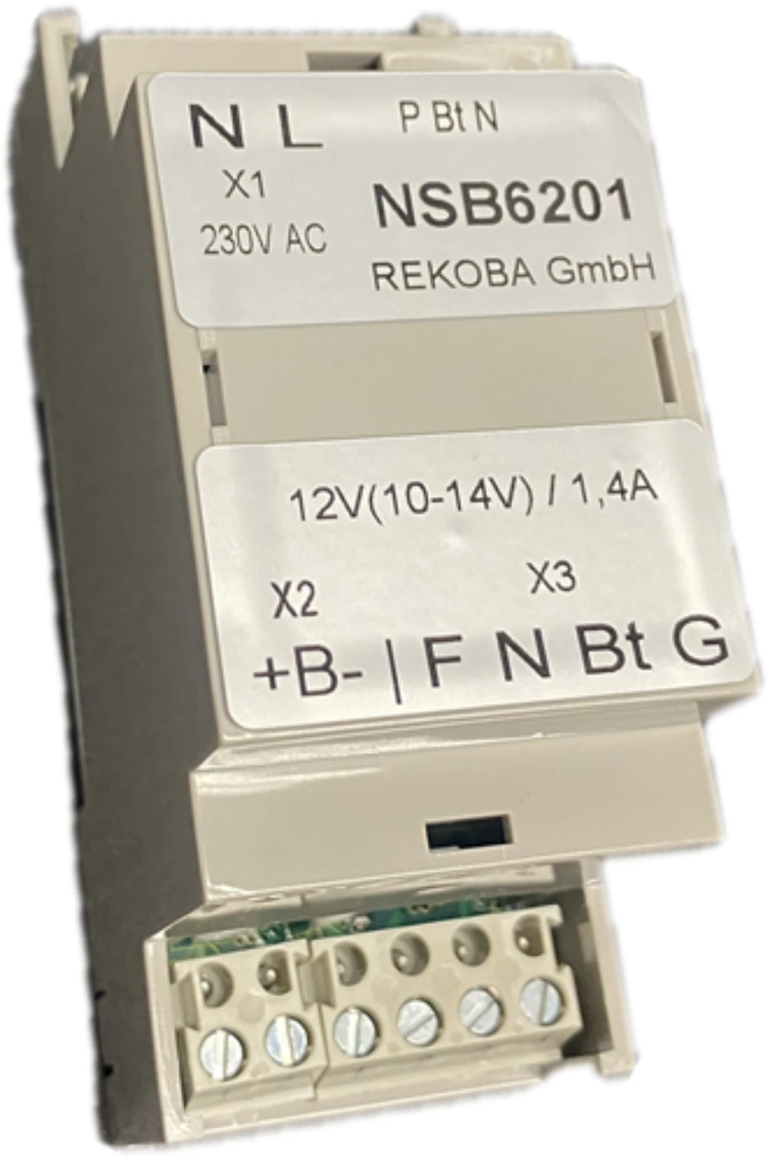 Nödaggregat, NSB6201, utan batteri, 12V/1,4A, 34x88x56mm